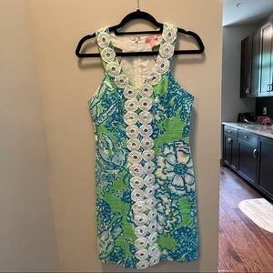 Lace Trim Piqué Shift - Dress Size 0 Lily Pulitzer